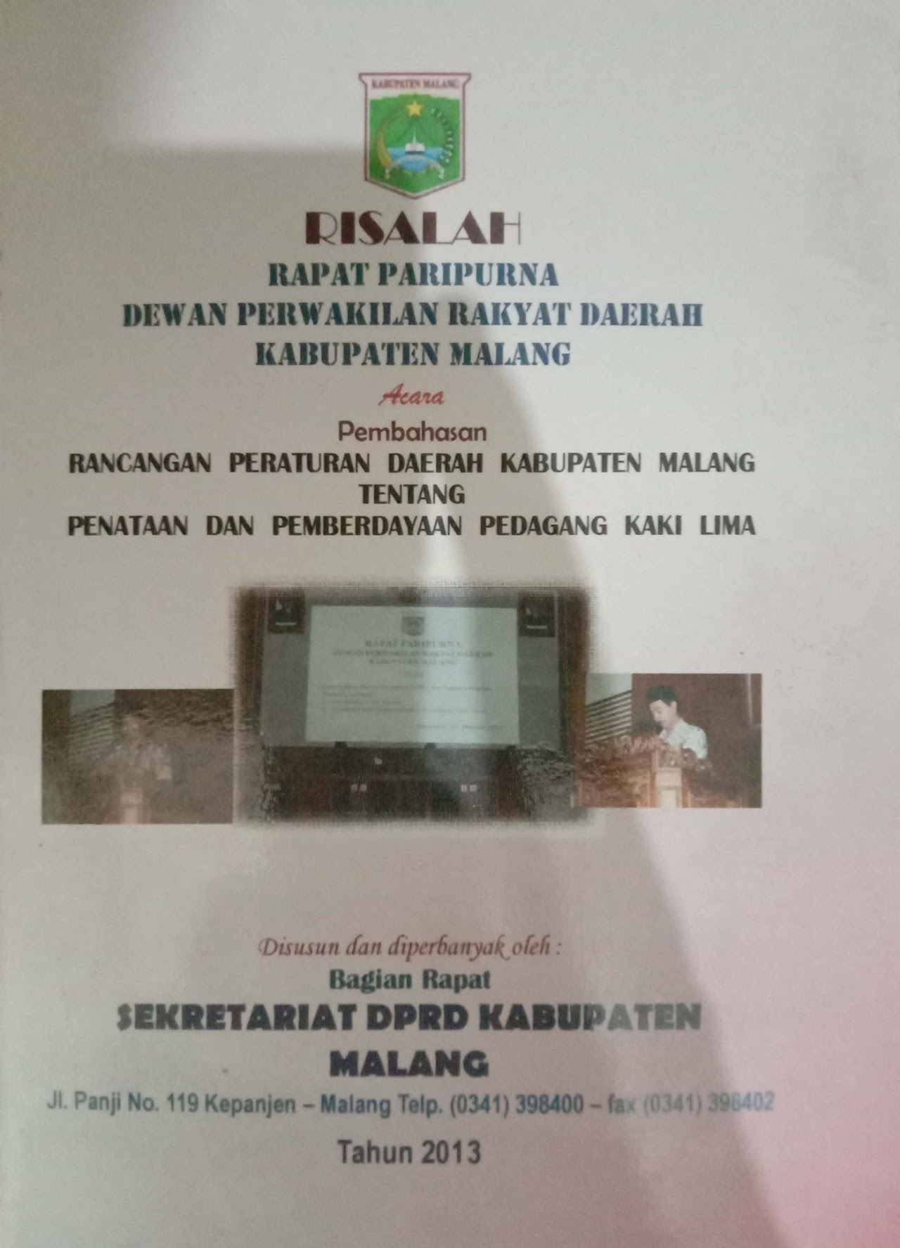 Cover Rencana kerja Dewan Perwakilan Rakyat Daerah Kabupaten Malang tahun 2021