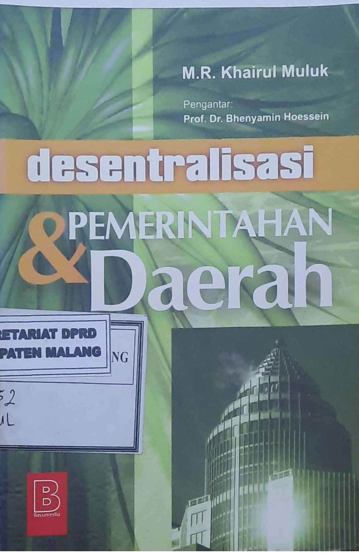 Cover Desentralisasi dan  pemerintahan daerah